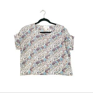 Liberty Love Floral Lightweight Cuffed Sleeve Top